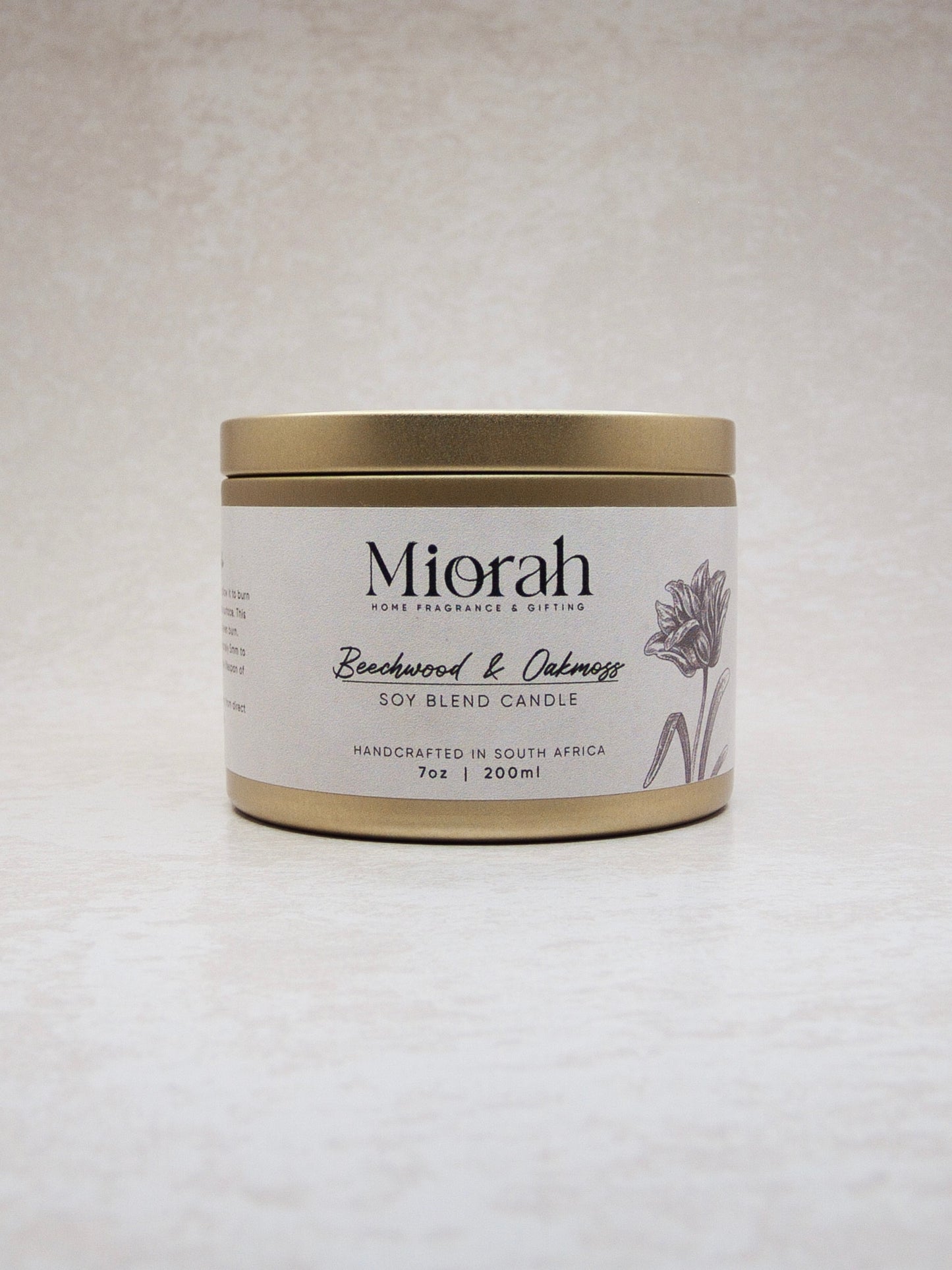 Candle - Travel Tin Matt Gold 230ml