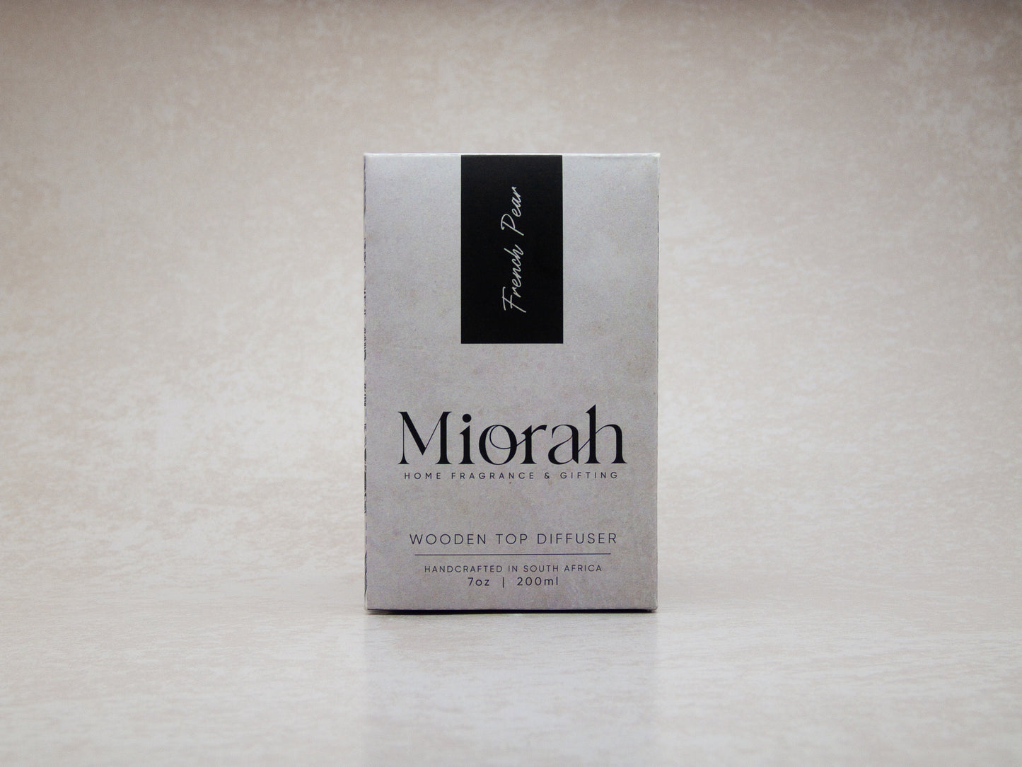 Wooden Top Diffuser - Luna Frosted Black 200ml