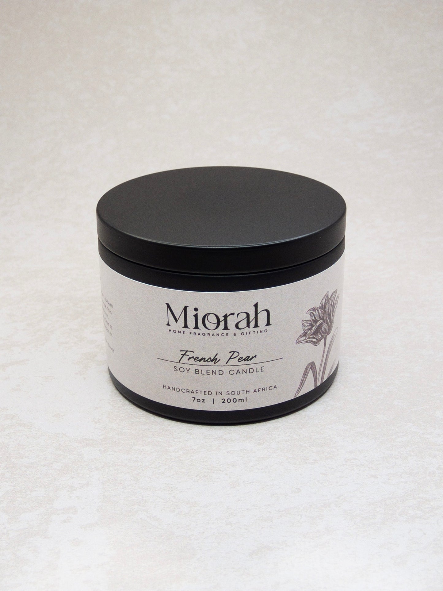 Candle - Travel Tin Matt Black 230ml