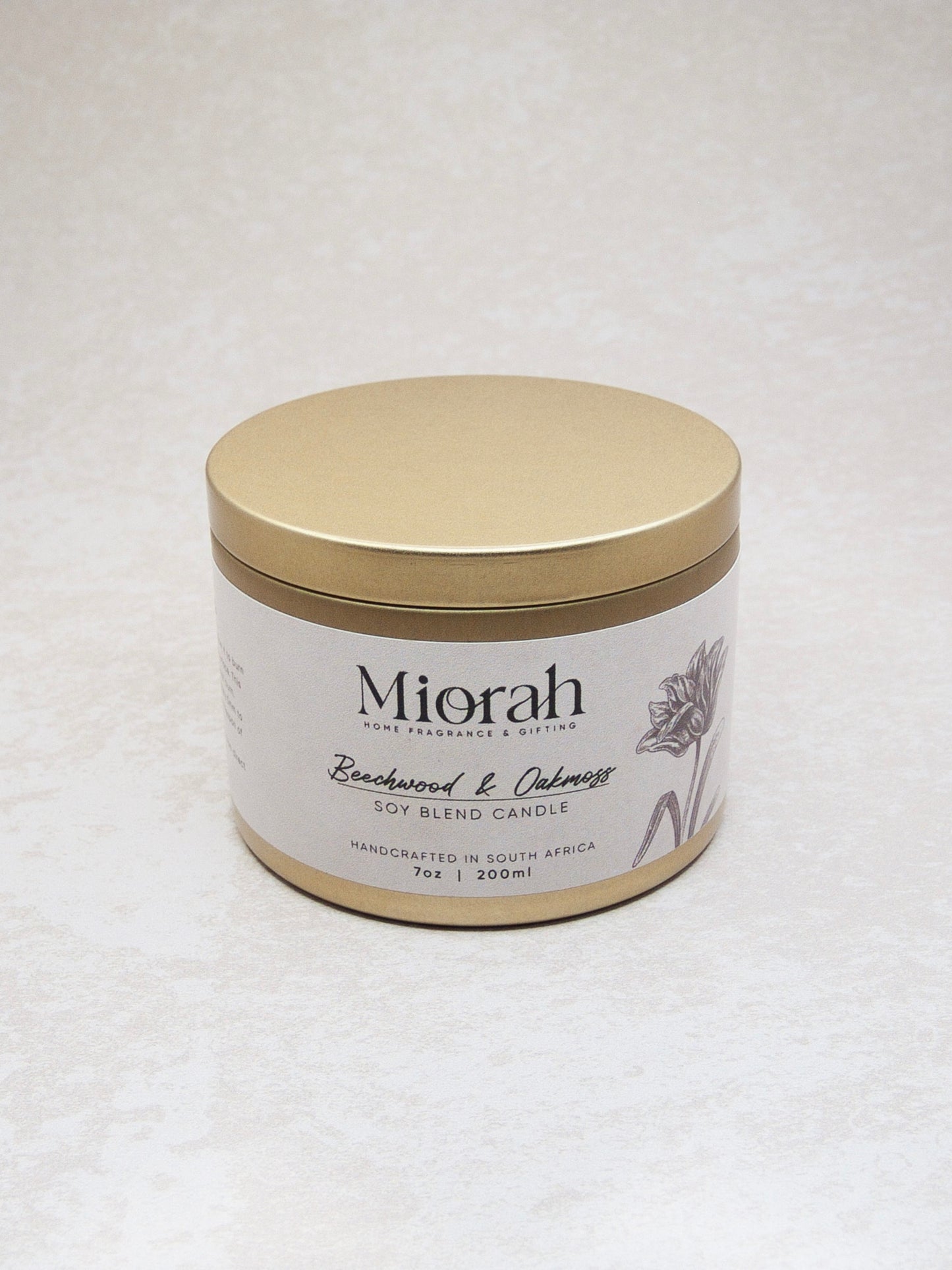 Candle - Travel Tin Matt Gold 230ml