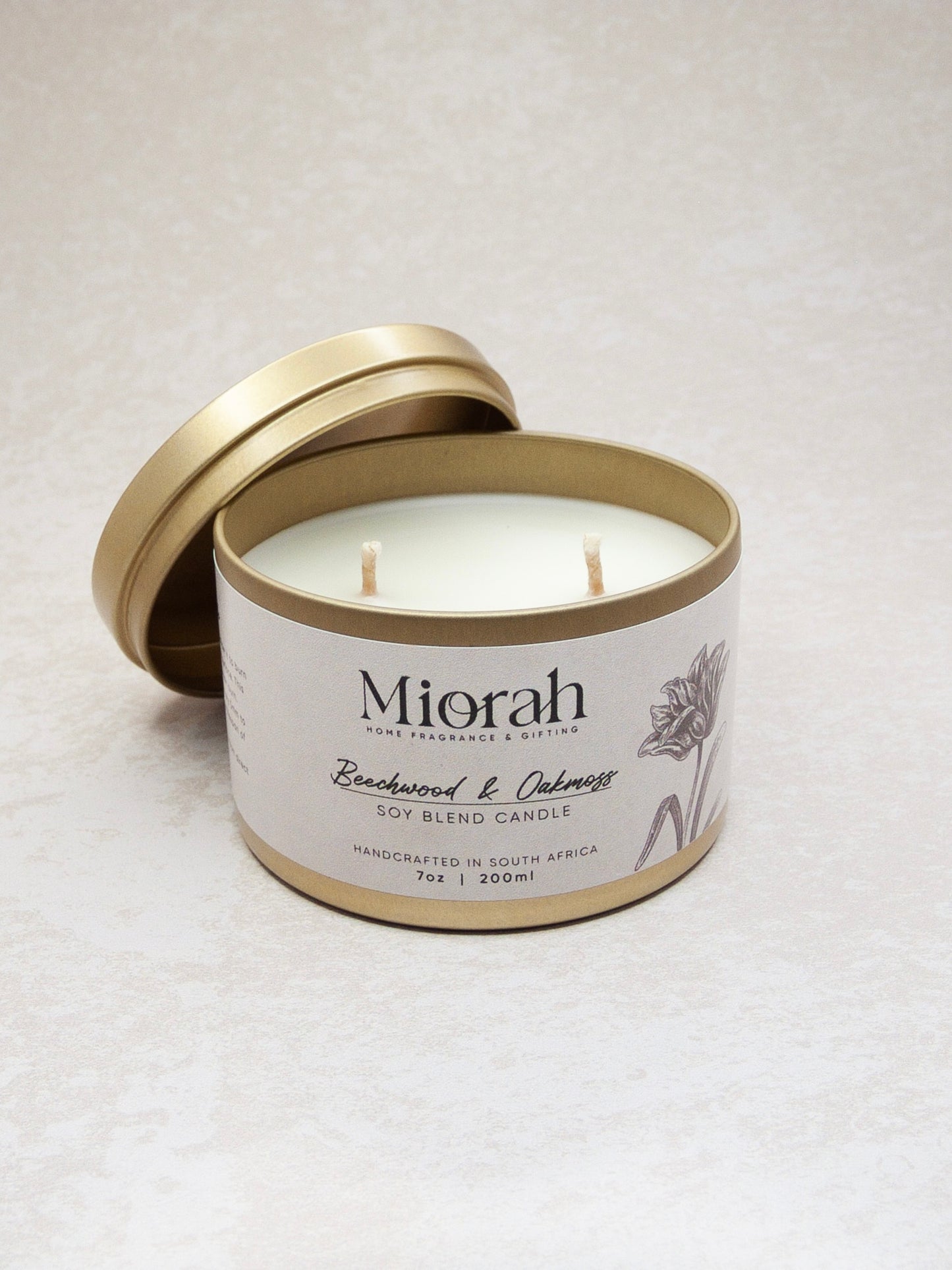 Candle - Travel Tin Matt Gold 230ml