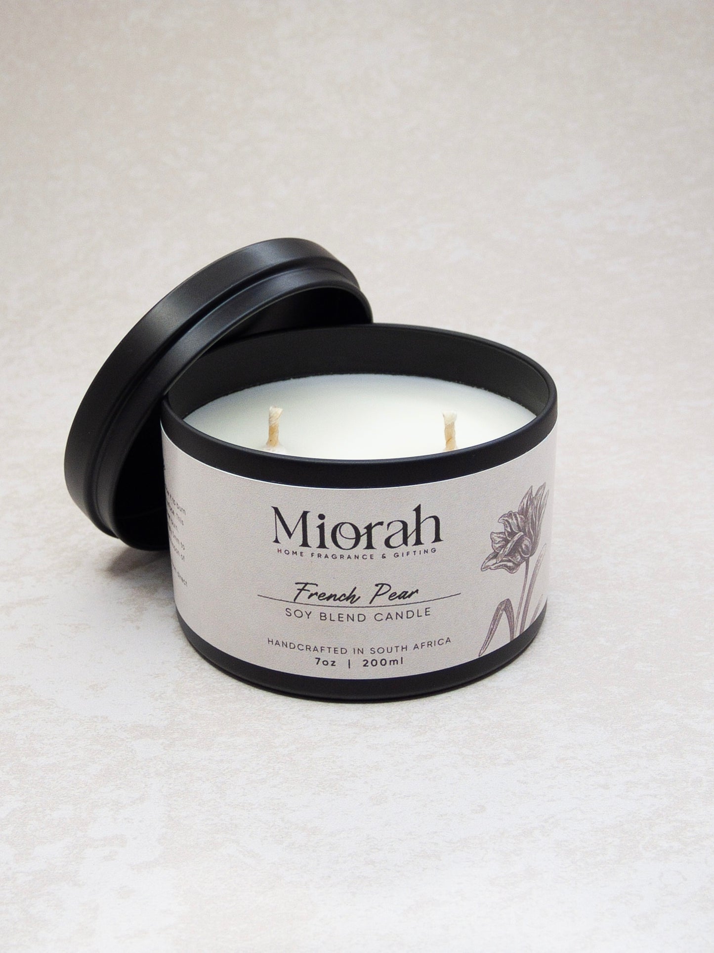 Candle - Travel Tin Matt Black 230ml