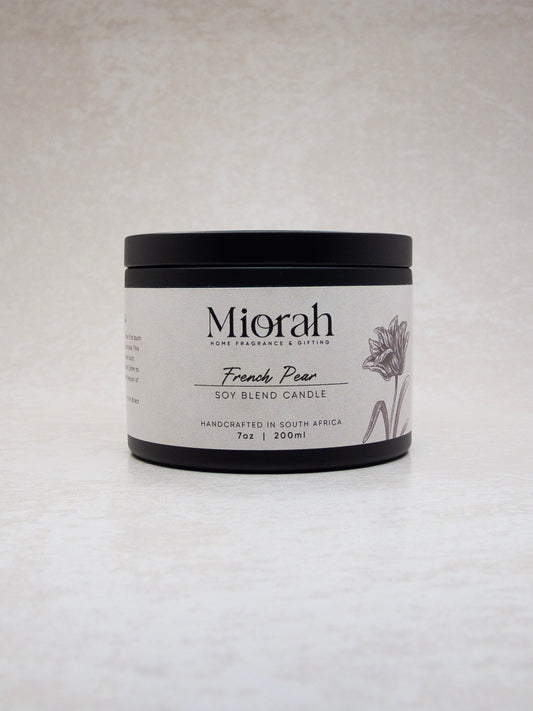 Candle - Travel Tin Matt Black 230ml