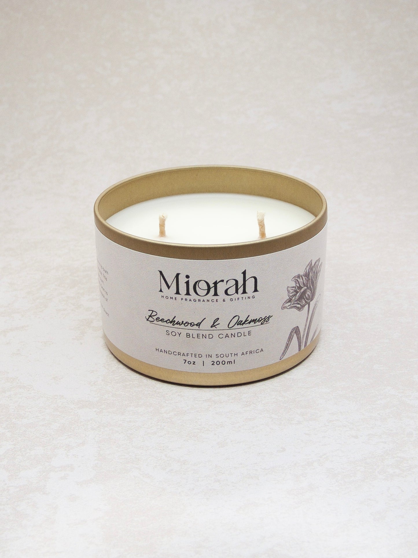 Candle - Travel Tin Matt Gold 230ml