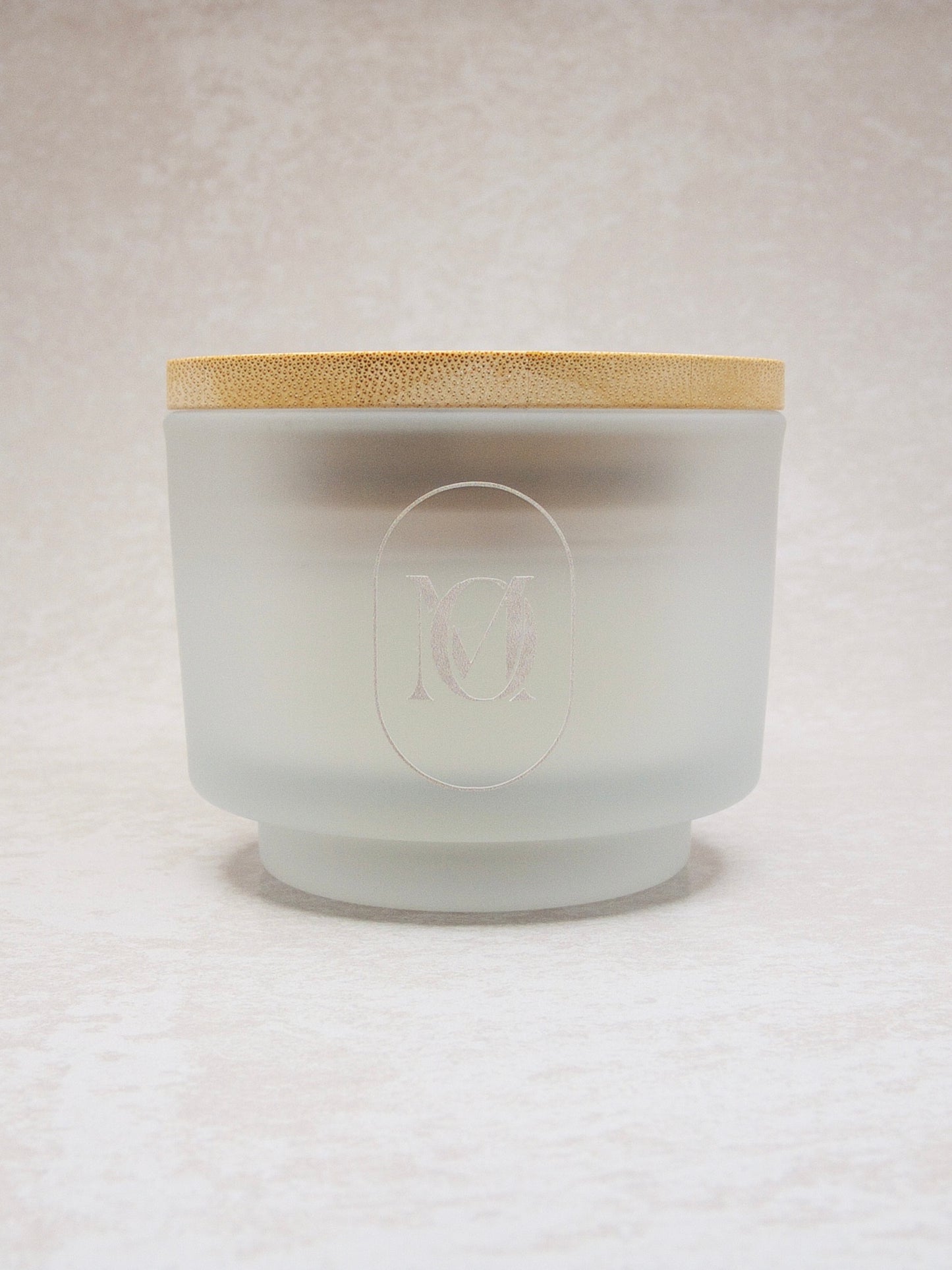Candle - Aurora Frosted White with Bamboo Lid 200ml