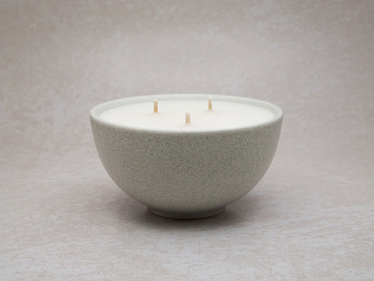 Candle - Grey Stone Ceramic Bowl 300ml