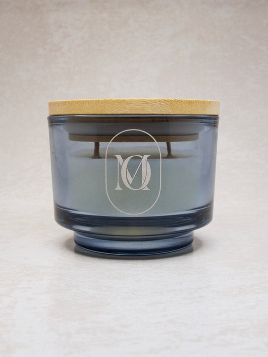 Candle - Aurora Dusty Blue with Bamboo Lid 200ml