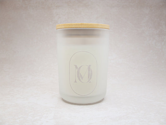 Candle - Nova Frosted White with Bamboo Lid 250ml