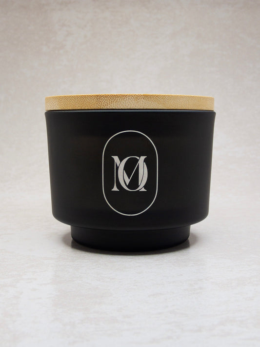 Candle - Aurora Frosted Black with Bamboo Lid 200ml