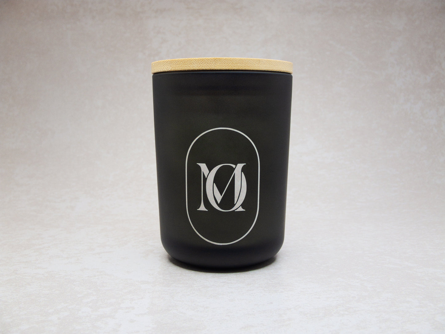 Candle - Nova Frosted Black with Bamboo Lid 250ml
