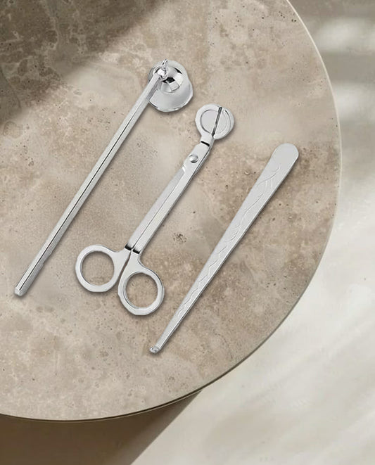 Candle Accessories Set - Silver