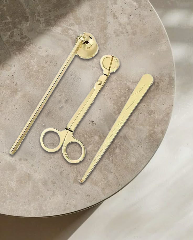 Candle Accessories Set - Gold